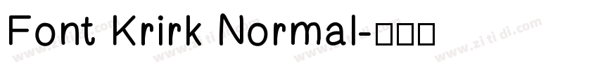 Font Krirk Normal字体转换